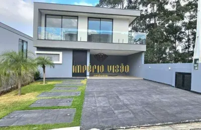 Sobrado de condomínio à venda com 4 suítes, área gourmet com piscina no residencial real park - arujá/sp