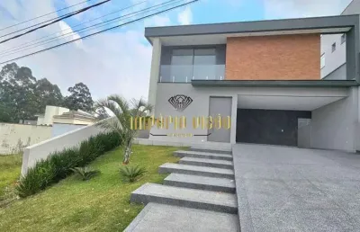 Sobrado de condomínio à venda com 4 suítes, área gourmet com piscina no residencial real park - arujá/sp