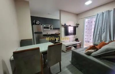 Apartamento à venda com 2 dormitórios com sacada, com elevador no condomínio now family home, poá-sp