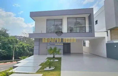 Sobrado de condomínio à venda com 4 suítes, área gourmet com piscina no residencial real park - arujá/sp