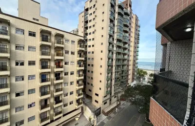 Apartamento com vista mar definitiva – 1 dormitório revertido para 2 – bairro aviação – praia grande