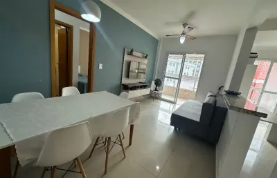 Locação apto mobiliado r$ 3.200 com 1 dormitório (suíte), vista mar e lazer na cobertura – bairro aviação / praia grande