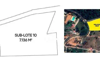 Terreno à venda, 7135 m² por r$ 200.000 - portão - atibaia/sp