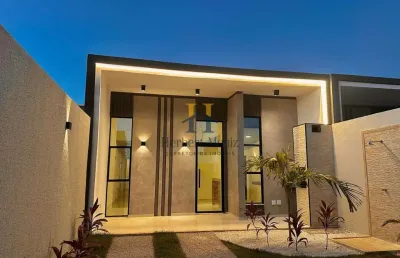 Casa plana com terreno amplo, 3 quartos sendo 2 suítes - varanda gourmet e infraestrutura para energia solar!