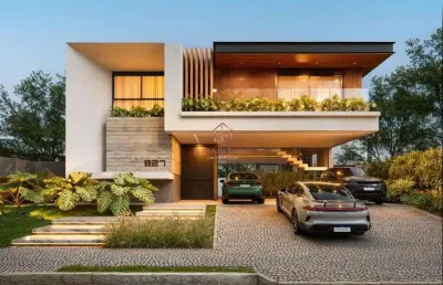 Sobrado alto padrão no caribe golf com 4 suítes, sauna e automação completa