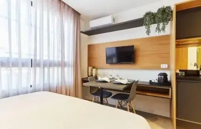 Studio mobiliado com vaga pronto para rentabilizar  no centro de curitiba