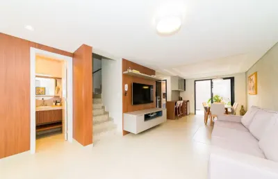 Lindo sobrado semimobiliado com 3 quartos em condominio no santa candida