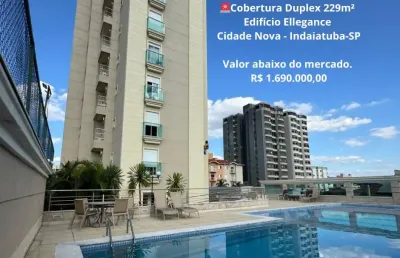 Cobertura duplex edifício ellegance 229m² - 3 quartos(suítes e piscina)-cidade nova- indaiatuba-sp