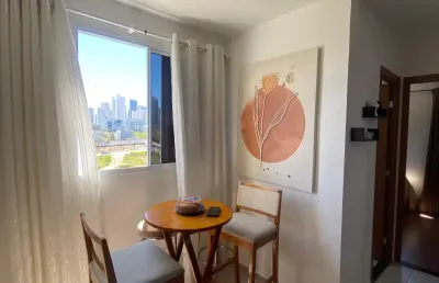 Alugo apartamento  mobiliado e área de lazer completa