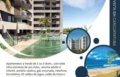 Apartamento com preço de custo em construção com 02 ou 03 dormitórios, martim de sá, caraguatatuba/sp