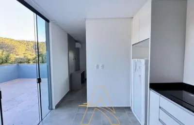 Apartamento novo mobiliado com 1 dormitório e sacada na velha
