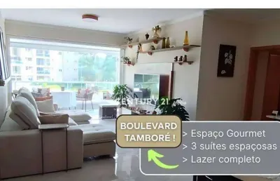 Apartamento com 3 dormitórios à venda, 136 m² por r$ 2.250.000,00 - centro empresarial tamboré - santana de parnaíba/sp