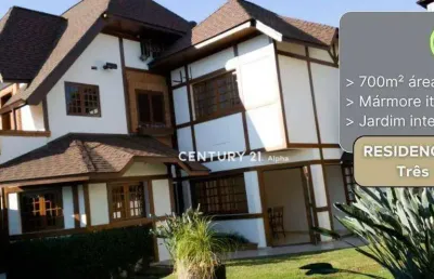 Casa com 4 dormitórios para alugar, 420 m² por r$ 19.037,75/mês - residencial tres (alphaville) - santana de parnaíba/sp