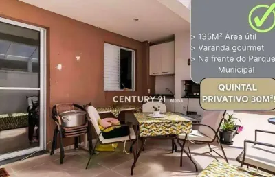 Apartamento garden com 4 dormitórios à venda, 135 m² por r$ 980.000 - jardim tupanci - barueri/sp