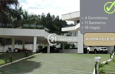 Casa com 4 dormitórios para alugar, 800 m² por r$ 37.756,48/mês - alphaville 10 - santana de parnaíba/sp