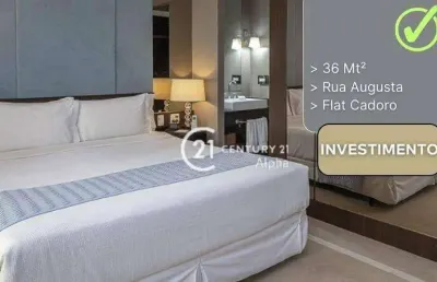 Flat com 1 quarto à venda para investimento, 36 m² por r$ 450.000 - consolação - são paulo/sp
