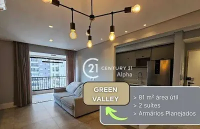 Apartamento com 2 dormitórios, 81 m² - venda por r$ 1.250.000,00 ou aluguel por r$ 8.289,33/mês - green valley - barueri/sp