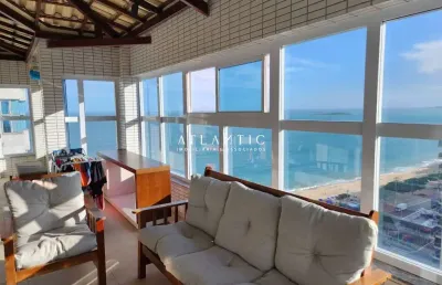 Cobertura vista mar com 3 dormitórios à venda, 188 m²  - itapuã - vila velha/es