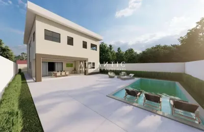 Casa duplex em construção, 4 quartos com lazer em interlagos