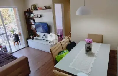 Apartamento para venda com 53m² 2 dorm (1 suíte) mobiliado, sacada envidraçada + 1 vg + lazer -  ca