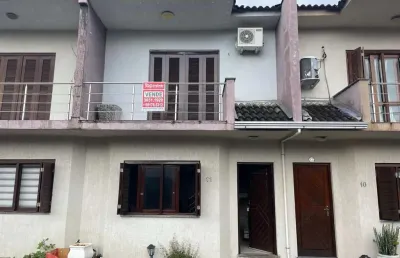 Casa em condomínio fechado com 2 quartos à venda na rua atenas, 44, niterói, canoas por r$ 380.000