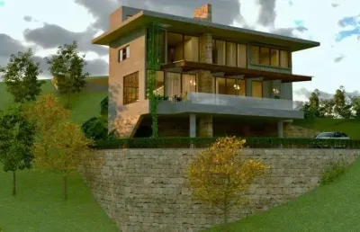 Casa de alto padrão- onde o luxo encontra o silêncio das montanhas