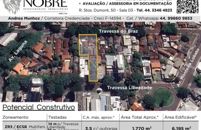 Terreno comercial à venda na Travessa Liberdade, Zona 08, Maringá