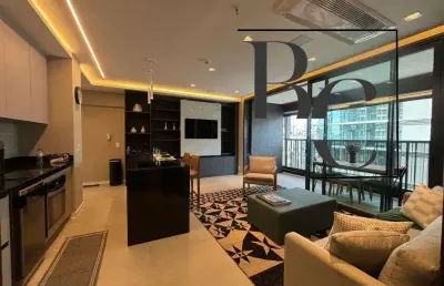 Flat para locação em são paulo, jardim das acácias, 1 dormitório, 1 suíte, 2 banheiros, 2 vagas