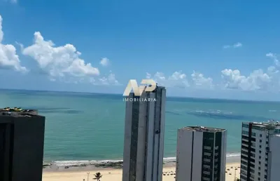 Flat/studio  com vista para o mar, 49m², 1 quarto, sala 2 ambientes,  lazer e excelente localização!