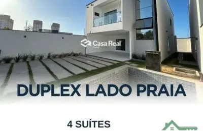 Linda casa duplex — lado praia no loteamento praia azul —na planta -  araçagy