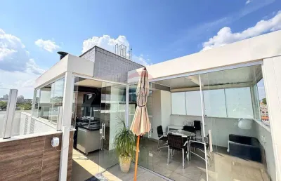 Cobertura duplex à venda no bairro santa mônica | com elevador e área gourmet | próximo à região da pampulha