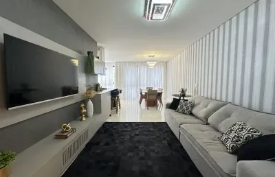Apartamento mobiliado de 3 suítes na meia praia em itapema, sc