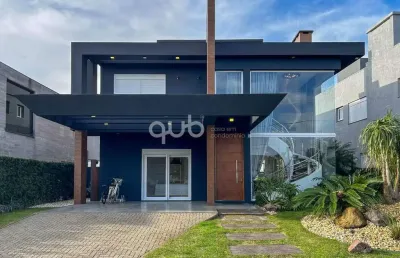 Sobrado à venda, 4 quartos, 4 suítes, 2 vagas, condomínio malibú beach residence - xangri-lá/rs