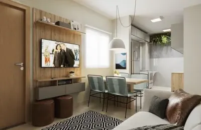Apartamento novo, nunca habitado em condomínio com lazer completo.