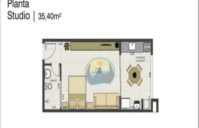 Loft à venda em perequê açu, ubatuba , 35 m2 por r$ 260.000