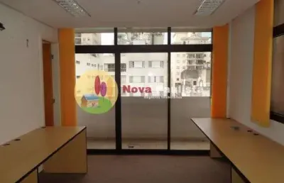 Excelente sala comercial, 80 m², uma vaga de garagem, locaçao r$ 7.000,00 por mês.