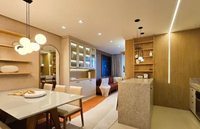 Studio finamente decorado, pronto para morar, com uma vaga de garagem, em um dos melhores e mais desejados empreendimentos do centro, o jardim milano!