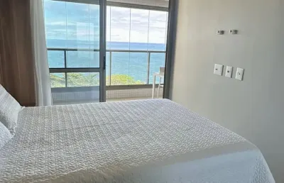 Lindo apartamento mobiliado - beach class ondina - vista mar