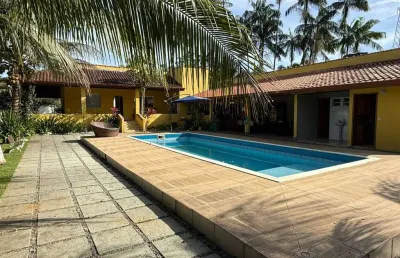 Chácara para venda em peruíbe, bananal, 4 dormitórios, 1 suíte, 3 banheiros, 40 vagas