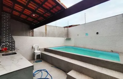 Casa para venda em itanhaém, jardim das palmeiras, 2 dormitórios, 1 suíte, 1 banheiro, 2 vagas