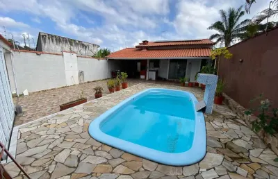 Casa para venda em itanhaém, jardim das palmeiras, 3 dormitórios, 1 suíte, 1 banheiro, 2 vagas