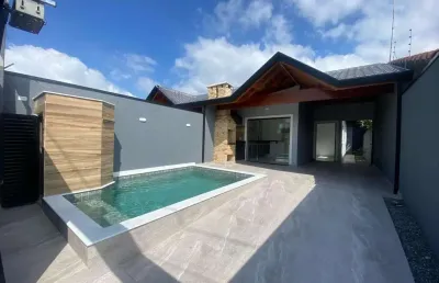Casa para venda em peruíbe, residencial park d`aville, 3 dormitórios, 1 suíte, 2 banheiros, 1 vaga