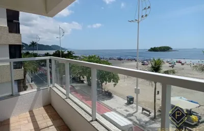Oportunidade!!! frente mar com 2 dorm, 3 bwc, 1 vaga,  amplo e mobiliado, pronto pra vc.