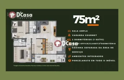 Empreendimento altos vila são josé, unidades de 75m², 64m² e varanda gourmet, bairro vila são josé, taubaté-sp.