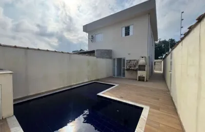 Casa para venda em itanhaém, umuarama, 2 dormitórios, 1 banheiro, 2 vagas
