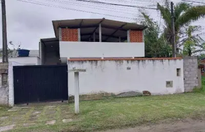 Casa para venda em itanhaém, gaivota, 2 dormitórios, 1 suíte, 1 banheiro, 5 vagas