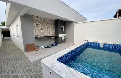 Casa para venda em itanhaém, jardim regina, 2 dormitórios, 1 suíte, 1 banheiro, 2 vagas