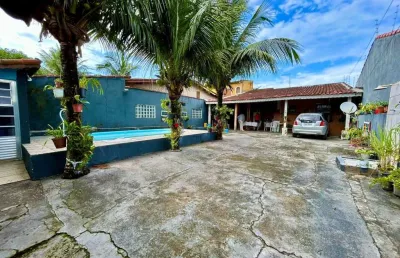 Casa para venda em itanhaém, bopiranga, 3 dormitórios, 1 suíte, 1 banheiro, 4 vagas