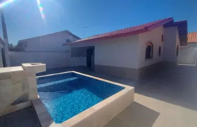 Casa para venda em mongaguá, jardim santana, 2 dormitórios, 1 suíte, 1 banheiro, 2 vagas