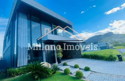 Casa em condomínio para venda em palhoça, pedra branca, 4 dormitórios, 4 suítes, 4 banheiros, 4 vagas